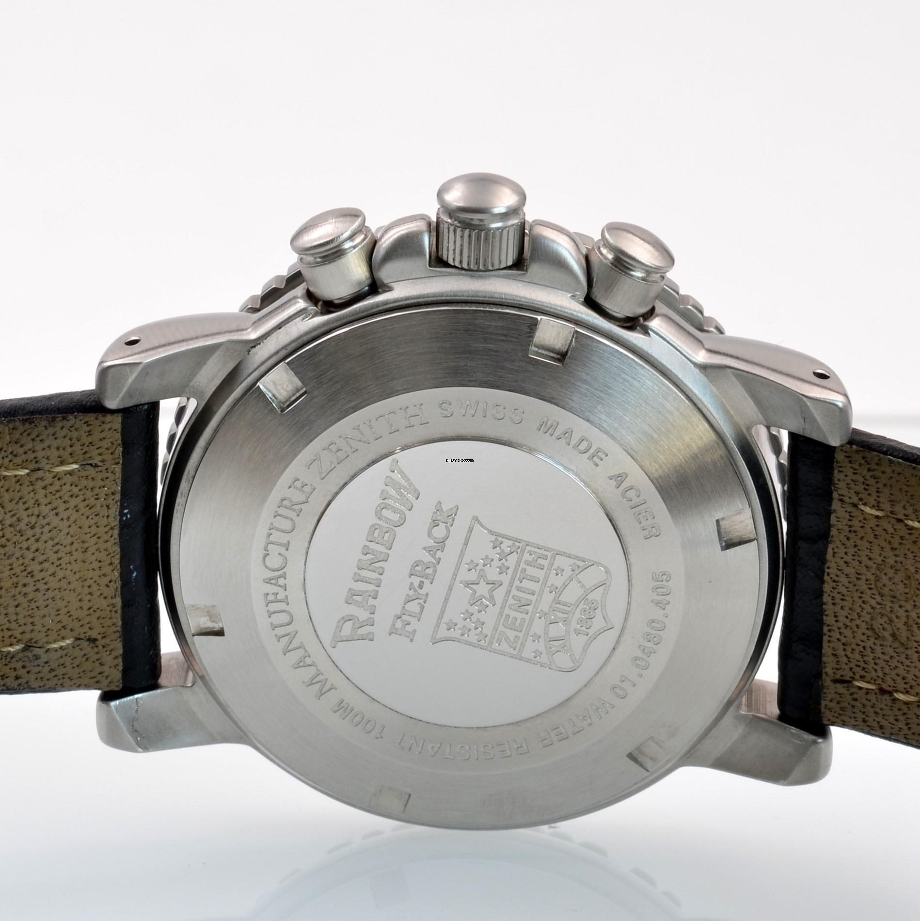 Thumbnail von Zenith El Primero Rainbow 01.0480.405 Flyback della Forza Aerea Francese Set Completo