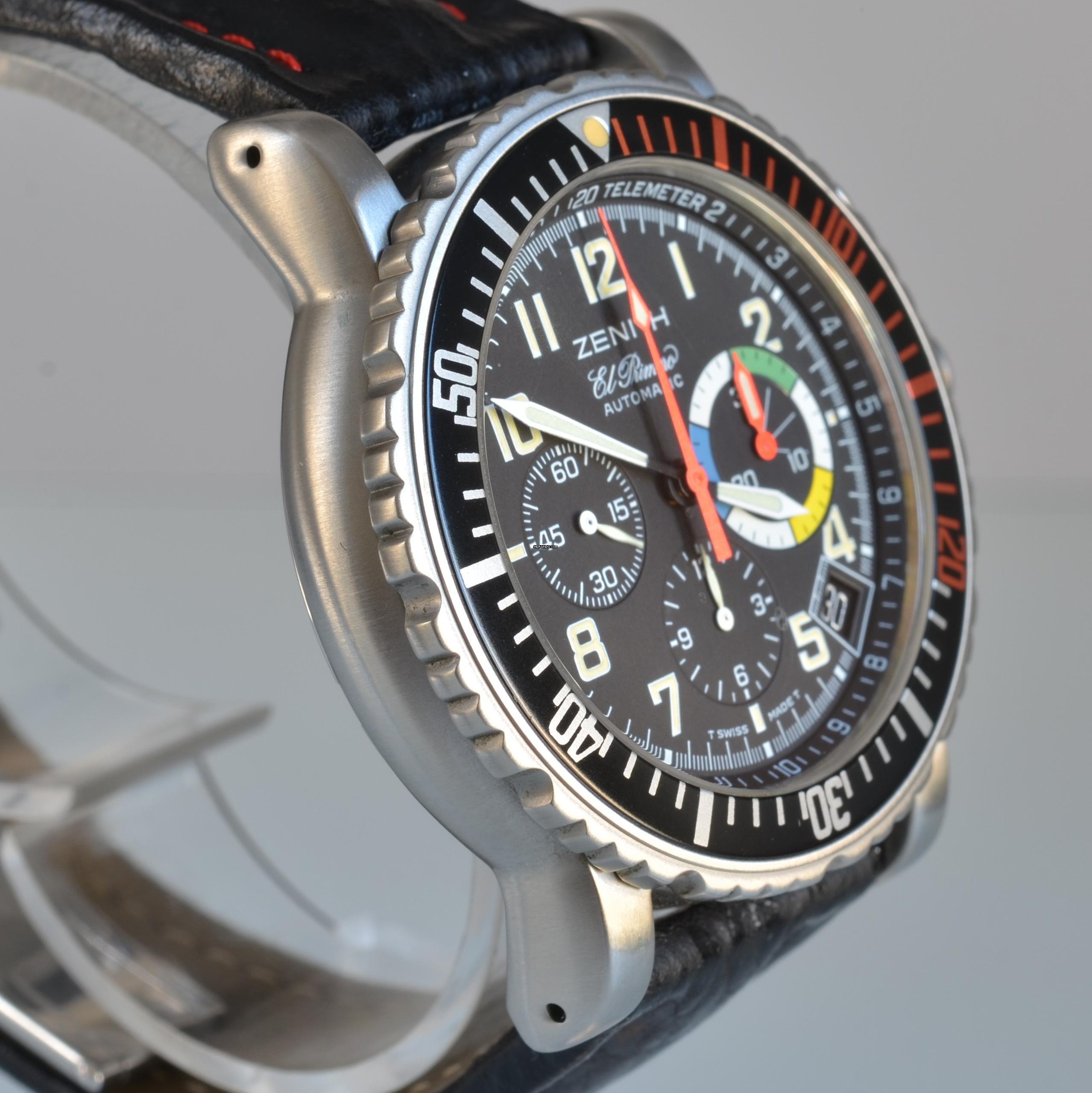 Thumbnail von Zenith El Primero Rainbow 01.0480.405 Flyback della Forza Aerea Francese Set Completo