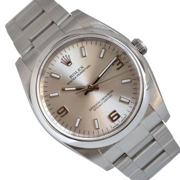 Rolex Air King 114200 Oyster Perpetual 34MM Soleil silver SuperLuminova dial 