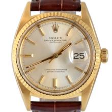 Thumbnail von Rolex Datejust 36 1607 Soleil silver dial yellow gold 18KT