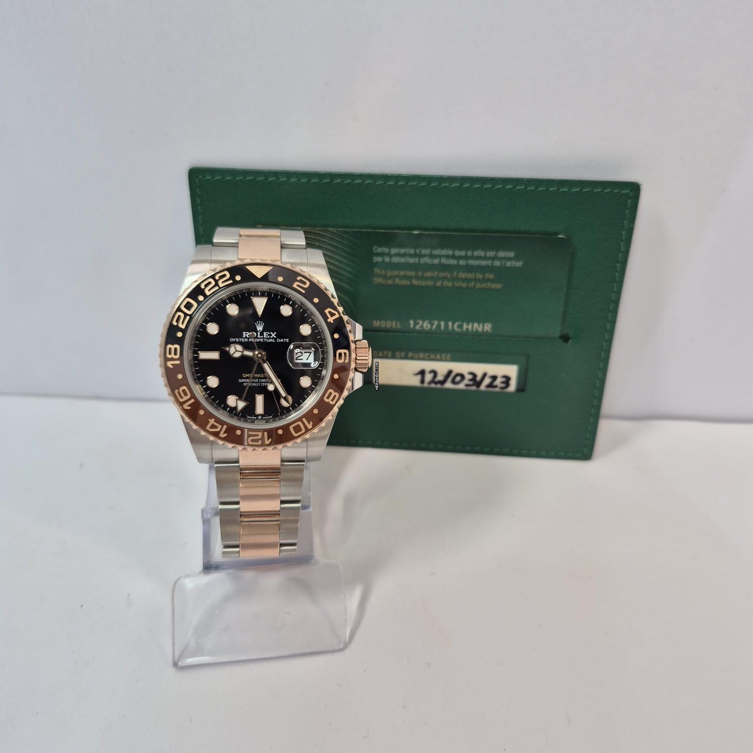Thumbnail von Rolex GMT-Master II Rootbeer or rose gold & acier 40mm automatique complet