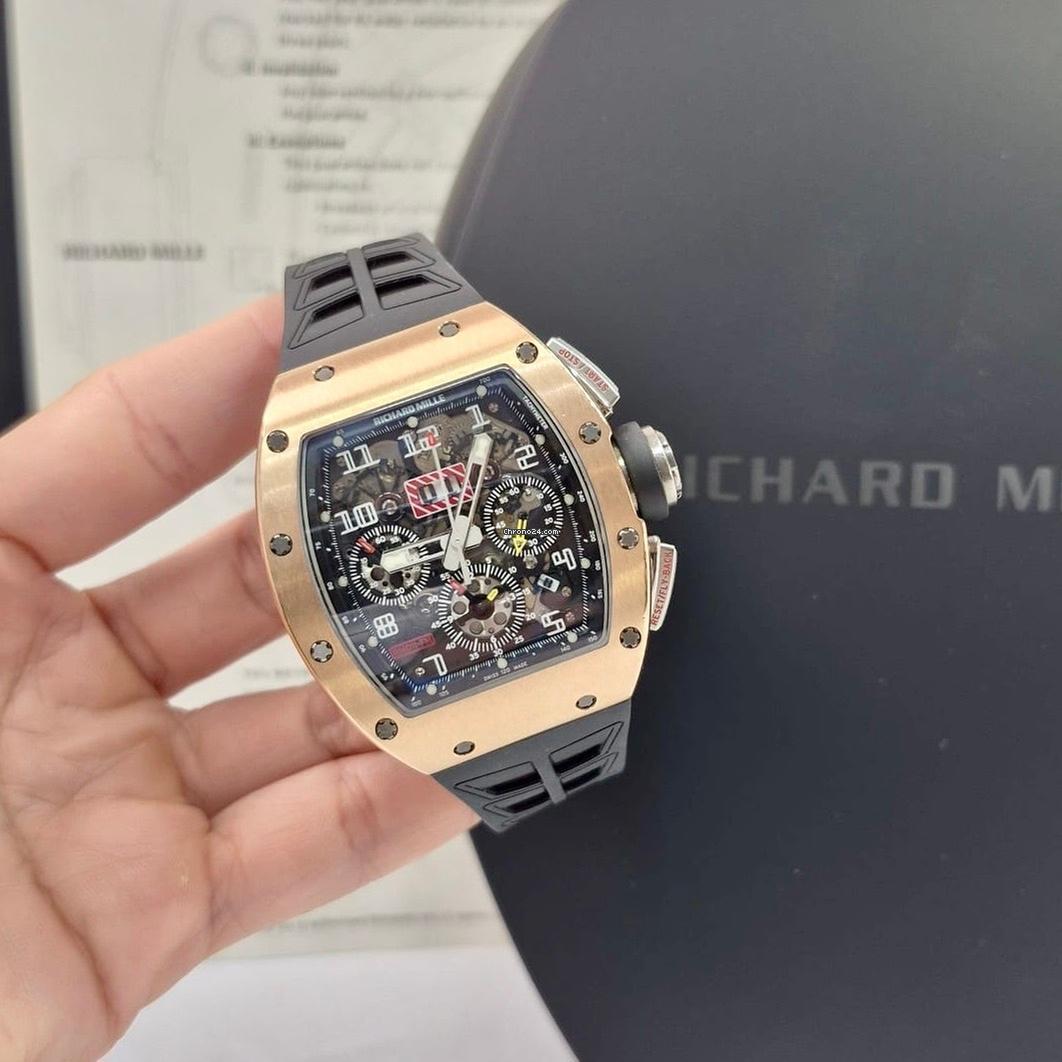 Richard Mille RM 011 Felipe Massa Flyback-Chronograph Roségold Automatik Vollständig