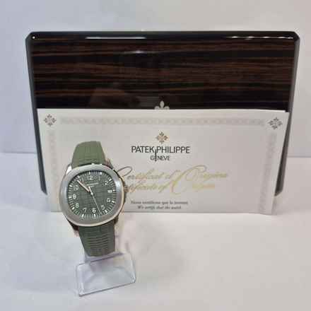 Patek Philippe Aquanaut Ouro Branco Khaki Green 42mm Автоматический Полностью