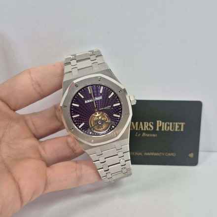 Audemars Piguet Royal Oak Tourbillon Ultra Dunne Evolutive Tapisserie 41mm Handop Compleet
