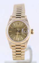Thumbnail von Rolex Lady-Datejust 18K Gelbgold Champager dial 26mm Lady Presidentband Klassiker