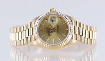 Thumbnail von Rolex Lady-Datejust 18K Gelbgold Champager dial 26mm Lady Presidentband Klassiker