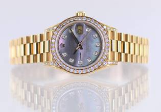 Thumbnail von Rolex Lady-Datejust 18K Gelbgold MOP Dial Diamond Factory 26mm Lady rar B+P