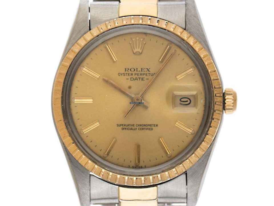  Rolex Oyster Perpetual Date open 6/9 Ref.15053 1984 LC 200 Full Set sehr gut Vintage Oyster Perpetual Date open 6/9 