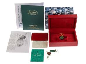 Thumbnail von Rolex Day-Date 36 Ref.18248 1991 Box&Beschreibung sehr gut Vintage Day-Date 18kt Gelbgold 134g Diamanten Rindengravur Double Quick