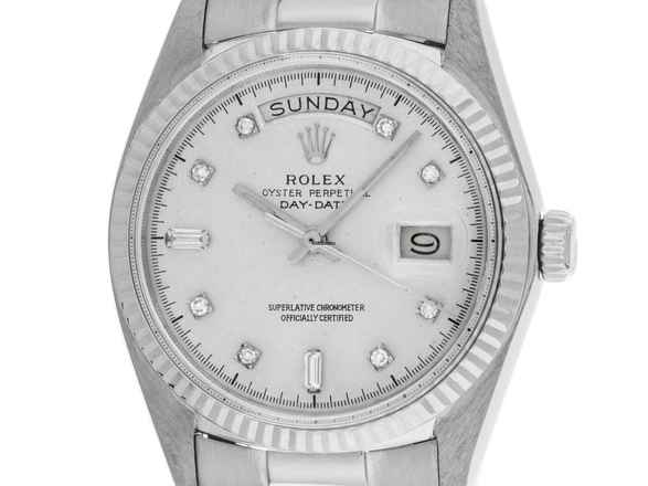  Rolex Day-Date 36 Ref.1803 1977 Box&Beschreibung sehr gut Vintage Day-Date 18kt Weißgold 123g Diamanten open 6 / 9 
