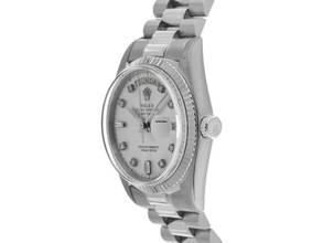 Thumbnail von Rolex Day-Date 36 Ref.1803 1977 Box&Beschreibung sehr gut Vintage Day-Date 18kt Weißgold 123g Diamanten open 6 / 9