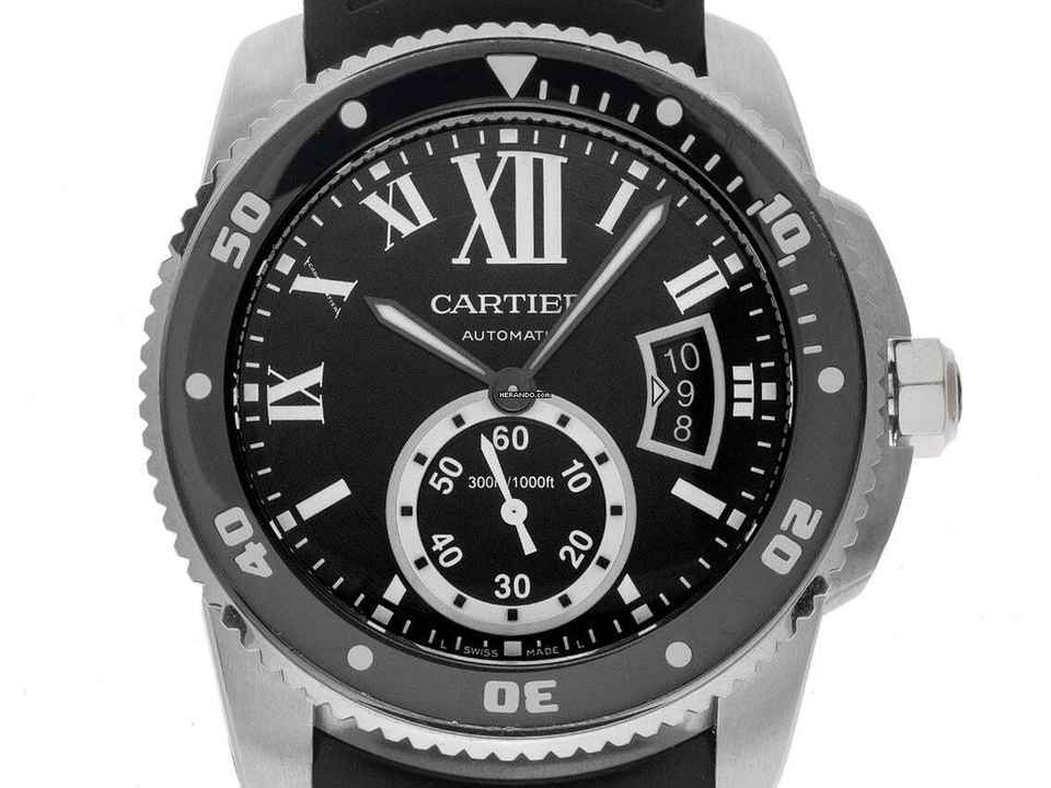  Cartier Calibre de Cartier Diver Ref.3729 2016 Full Set wie Neu Vintage Calibre de Cartier Diver 