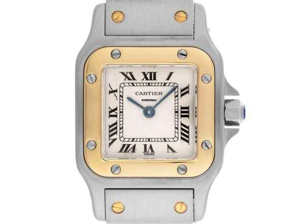  Cartier Santos Galbée Lady PM kleines Modell Ref.0902 1994 Box&Beschreibung sehr gut Vintage Santos Galbee Lady PM kleines Modell 