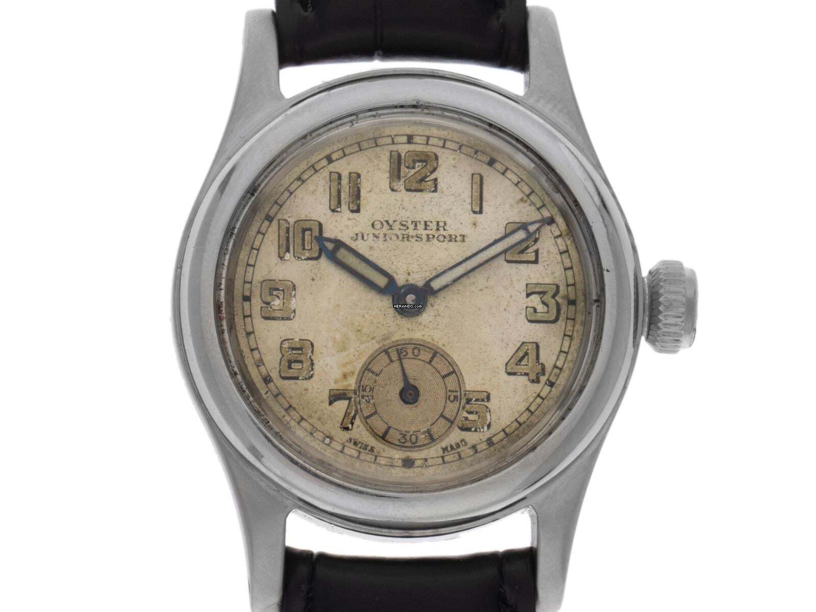 Rolex Oyster Junior Sport Ref.2784 1940 original Box sehr gut Vintage Oyster Junior Sport Medium Krokoleder