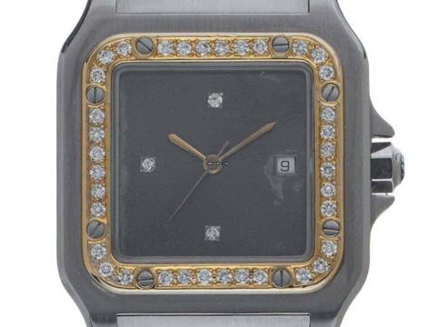 Cartier Santos GM Büyük Model Ref.2961 1987 Tam Set çok iyi Vintage Santos GM büyük model Elmaslar