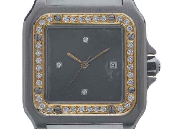 Cartier Santos GM Velký model Ref.2961 1987 Kompletní sada velmi dobrý vintage Santos GM velký model diamanty