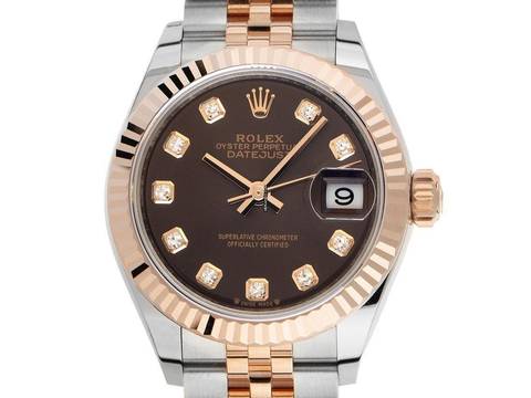  Rolex Lady-Datejust Ref.279171 2021Full Set Ungetragen Datejust Lady Schoko Diamanten 