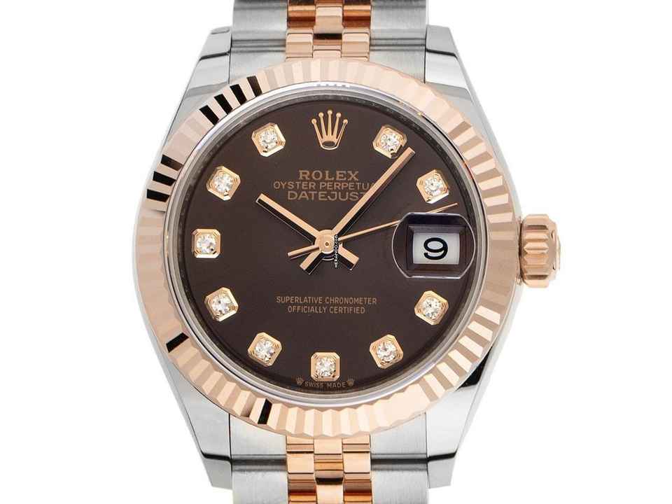 Rolex Lady-Datejust Ref.279171 2021Tam Set Kullanılmamış Datejust Lady Çikolata Elmaslar