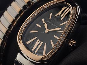 Thumbnail von Bulgari Serpenti Tubogas Ref.102098 2025 Full Set Ungetragen Serpenti Tubogas Stahl 18kt Roségold Diamanten