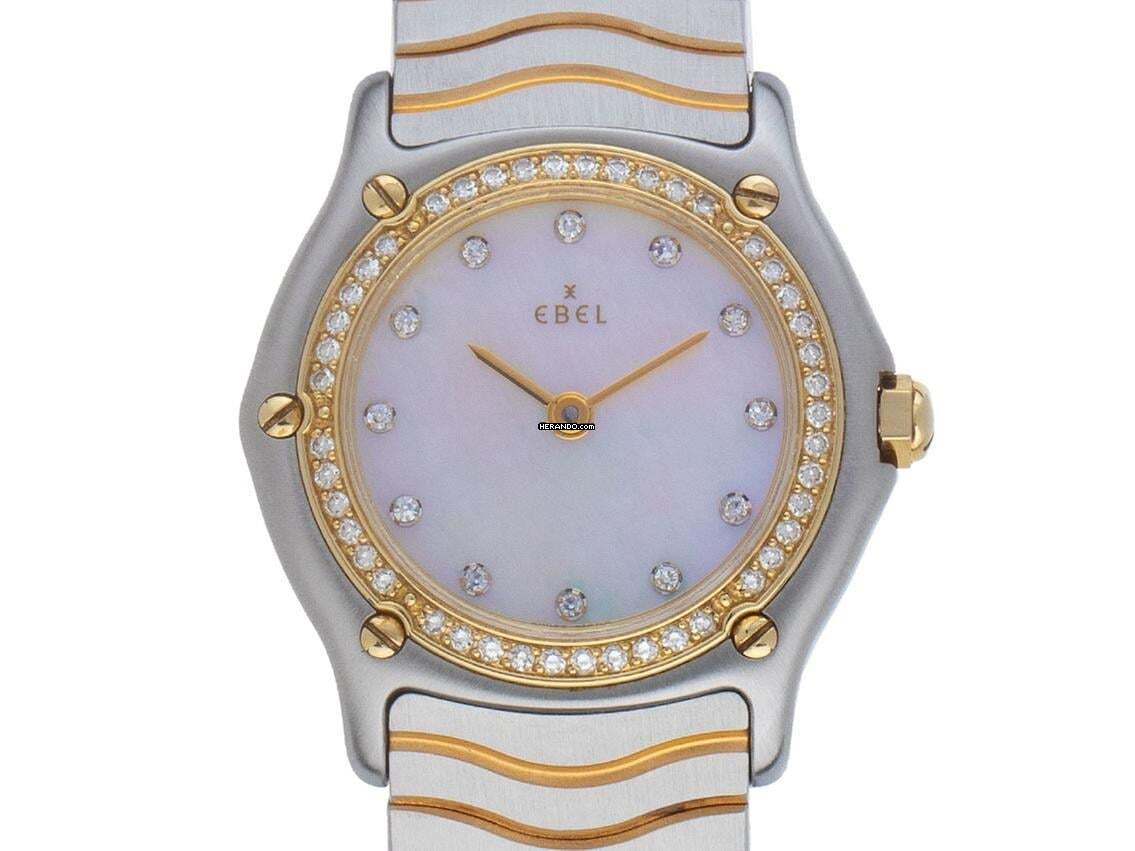  Ebel Classic Lady Ref.181930X 1992 original Box sehr gut Vintage Classic Lady Perlmutt Diamanten 