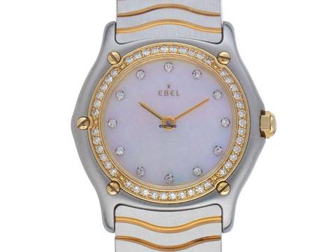 Ebel Classic Lady Ref.181930X 1992 orijinal kutu çok iyi Vintage Classic Lady İnci Elmas