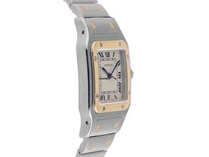 Thumbnail von Cartier Santos Galbée GM großes Modell Ref.187901 1988 Box&Beschreibung sehr gut Vintage Santos Galbee GM großes Modell