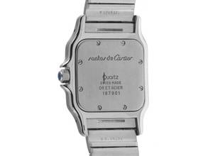 Thumbnail von Cartier Santos Galbée GM großes Modell Ref.187901 1988 Box&Beschreibung sehr gut Vintage Santos Galbee GM großes Modell