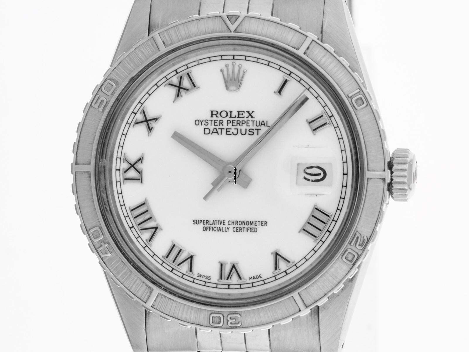  Rolex Datejust Turn-O-Graph Turn-O-Graph Ref.16250 1979 Box&Beschreibung sehr Gut Vintage Datejust Turn-O-Graph Stahl 18kt Weißgold open 6/9 