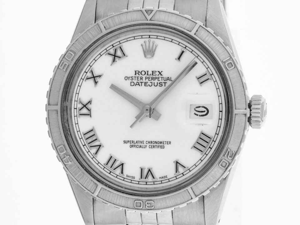 Rolex Datejust Turn-O-Graph Turn-O-Graph Ref.16250 1979 Caja y descripción muy buena Vintage Datejust Turn-O-Graph acero 18kt oro blanco abierto 6/9