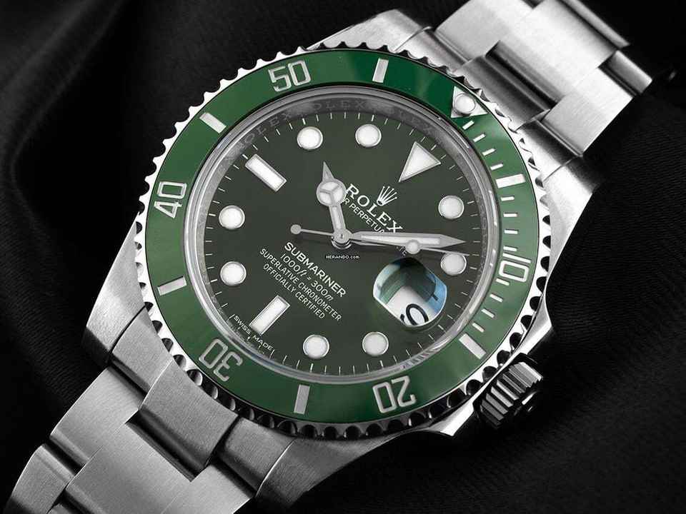 Rolex Submariner Date LV Hulk Ref.116610LV 2019 Juego completo como nuevo Vintage Submariner Date LV Hulk esfera verde