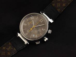 Thumbnail von Louis Vuitton Tambour Chronograph Ref.Q1122 2008 orijinal kutu çok iyi vintage Tambour Chronograph