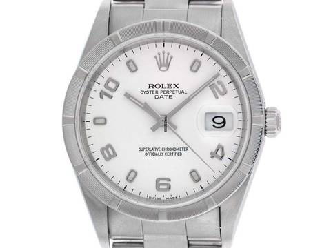 Rolex Oyster Perpetual Date Ref.15210 1997 LC 100 Полный комплект очень хороший винтажный Oyster Perpetual Date из нержавеющей стали