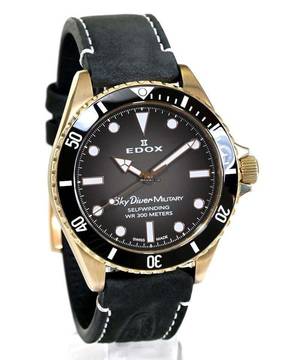 Edox SkyDiver Military Bronze Édition Limitée à 555 pièces REF. 80115-BRZN-NDR