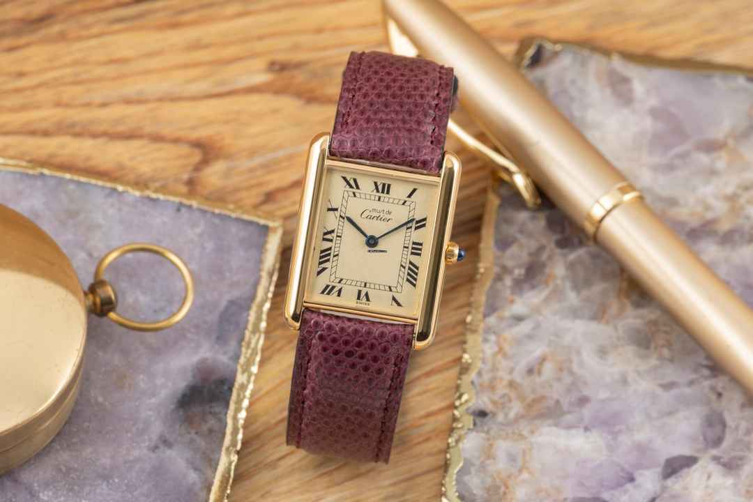  Cartier Tank Silber vergoldet unisex Ref. 681006 Klassiker 