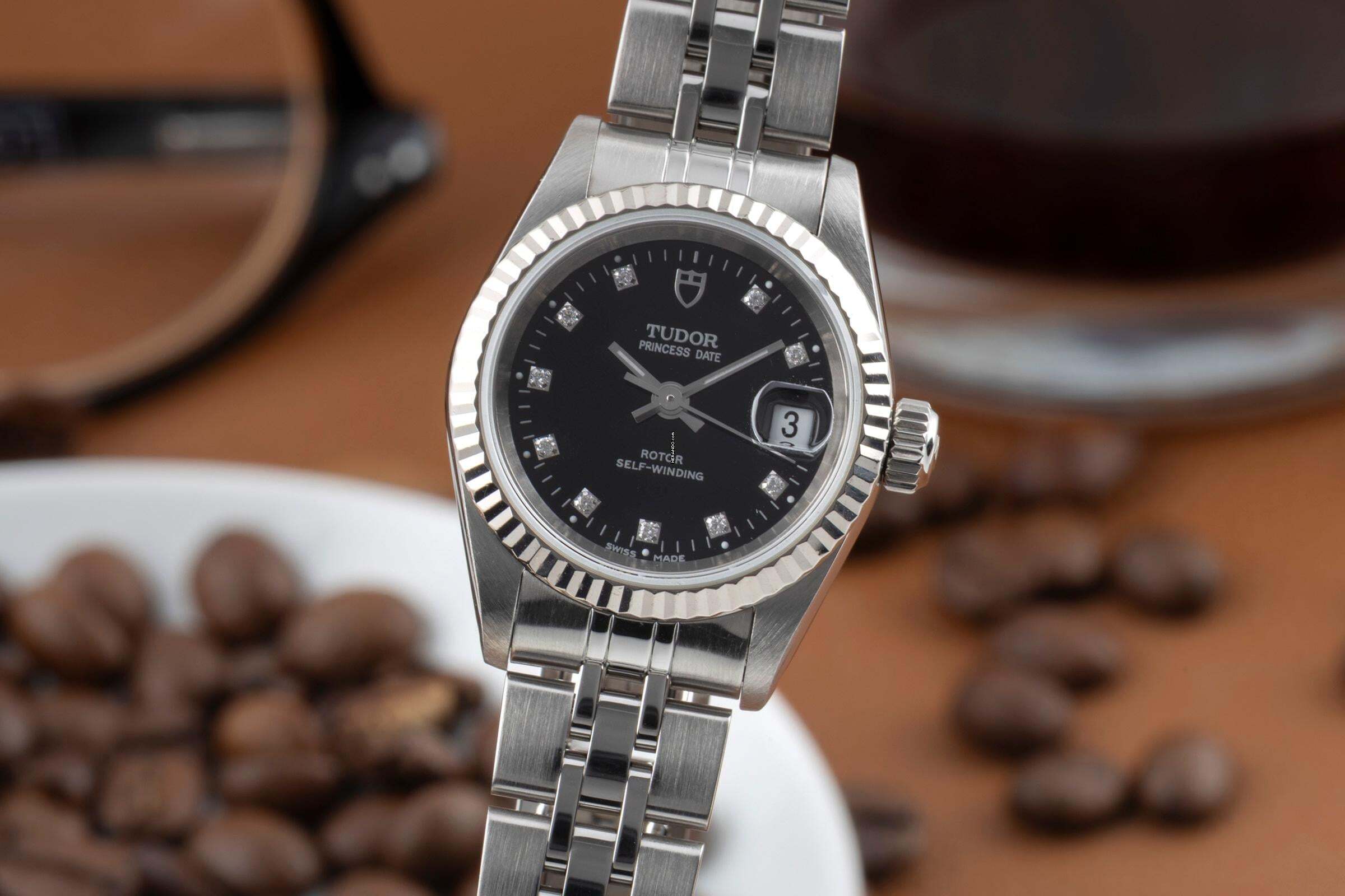 Tudor Prince Date Princess Date Automatik Edelstahl Damenuhr Ref. 92414 Klassiker