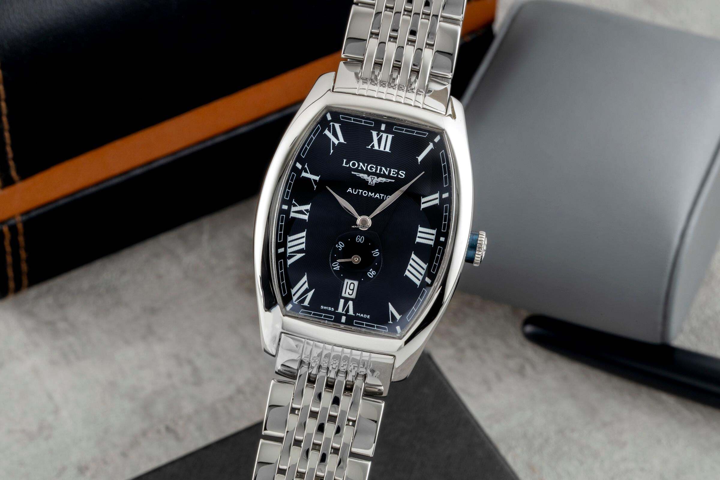 Longines Evidenza Automatik Edelstahl Herrenuhr Ref. L2.642.4 Box & Papiere