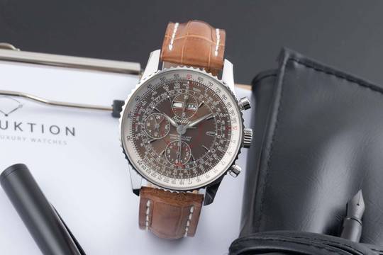  Breitling Montbrillant Datora Chronograph Stahl Automatik Ref. A21330 B&P 2010 