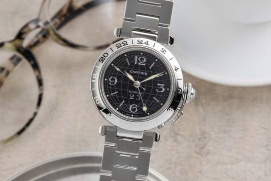 Cartier Pasha C GMT Büyük Tarih Otomatik Çelik Erkek Saat Ref. W31049M7