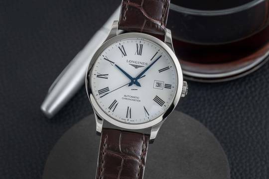 Longines Record Staal Automatische Herenhorloge Ref. L2.821.4.11.2 Papieren 2023