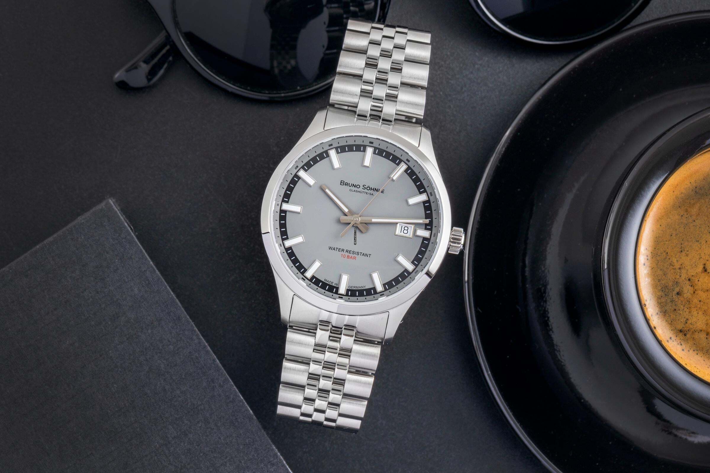 Bruno Söhnle Glashütte Turin acier automatique montre pour homme réf. 17-12230-840 B&P neuf