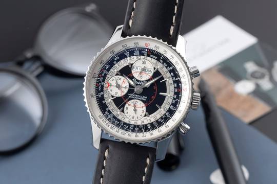 Breitling Montbrillant Datora Chronograph из нержавеющей стали, автоматические мужские часы A21330