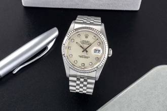 Thumbnail von Rolex Datejust 36 White Diamond Dial Stahl Weissgold Automatik Ref 16234 X-Serie