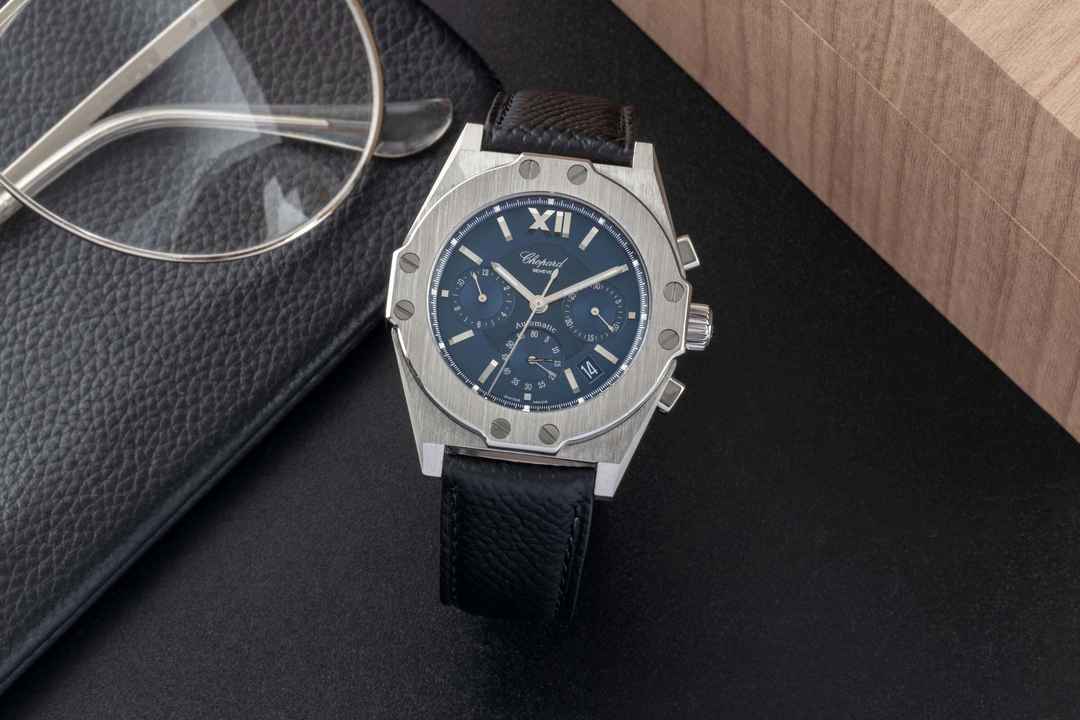 Montre homme Chopard St. Moritz Chronograph en acier automatique réf. 268352-3001 avec boîte