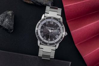 Thumbnail von Cartier Ronde Croisière de Cartier Automatik Datum roestvrijstalen herenhorloge Ref. WSRN0011 doos