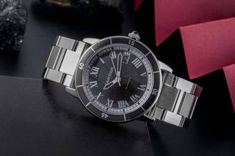 Thumbnail von Cartier Ronde Croisière de Cartier Automatik Datum roestvrijstalen herenhorloge Ref. WSRN0011 doos