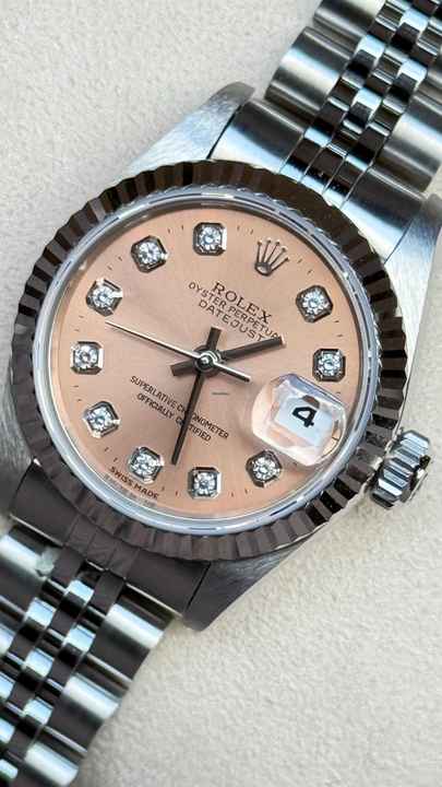¡Rolex Lady-Datejust de primera! esfera de diamantes rosa, incluida tarjeta de servicio oficial de Rolex 2023