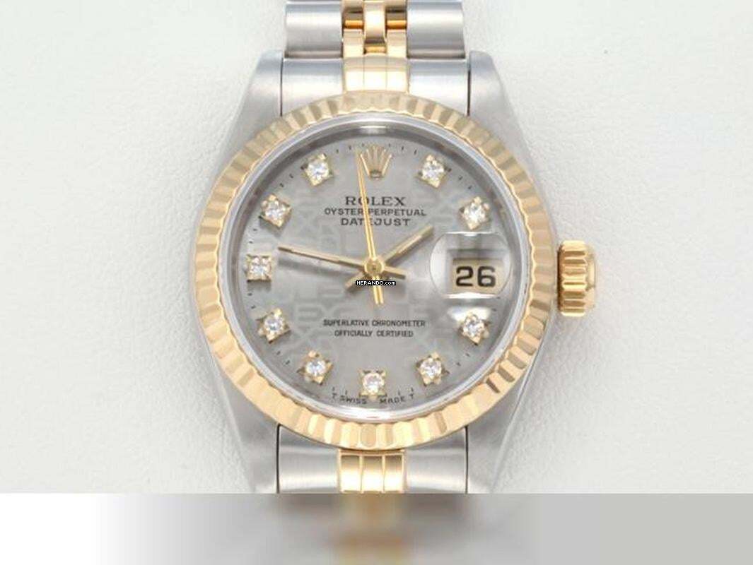 Rolex Lady-Datejust Edelstahl Gelbgold 750 Diamanten Automatik Gold Stahl Damen