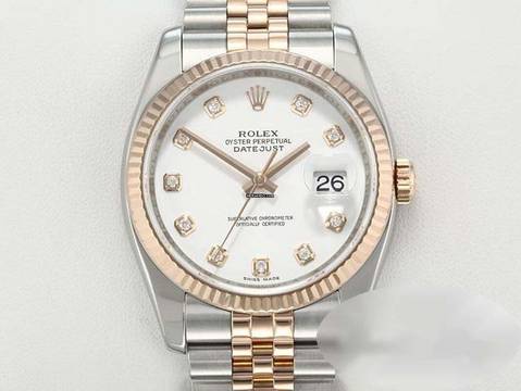  Rolex Datejust 36 36mm 116231 2009 Stahl Rosegold 750 Diamanten Automatik 