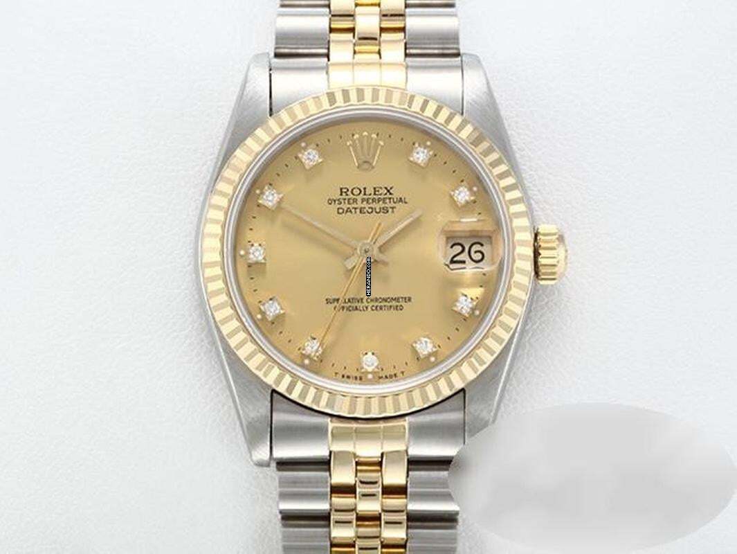 Rolex Datejust 31 31mm 68273 Stahl Gelbgold 750 Diamanten Automatik Stainless Steel 18kt Yellow Gold Jubilé-band Chronometer Oyster