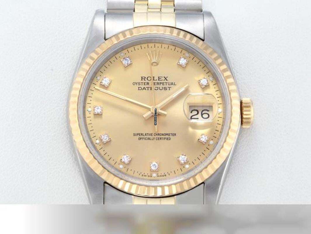 Rolex Datejust 36 36mm 16233 Edelstahl Gelbgold 750 Automatik Stainless Steel 18kt Yellow Gold Jubilé-band Chronometer Oyster